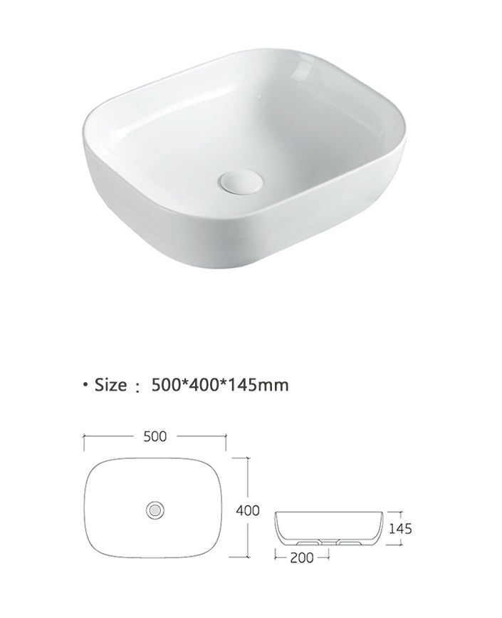 Luana Interiors - Counter Top Basin (500x400x145) - Image 5