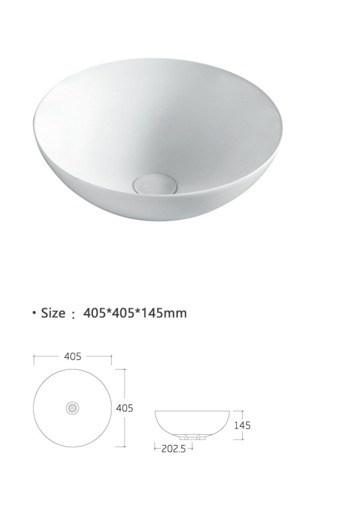 Luana Interiors - Counter Top Basin (405mm*405mm*150mm) - Image 5