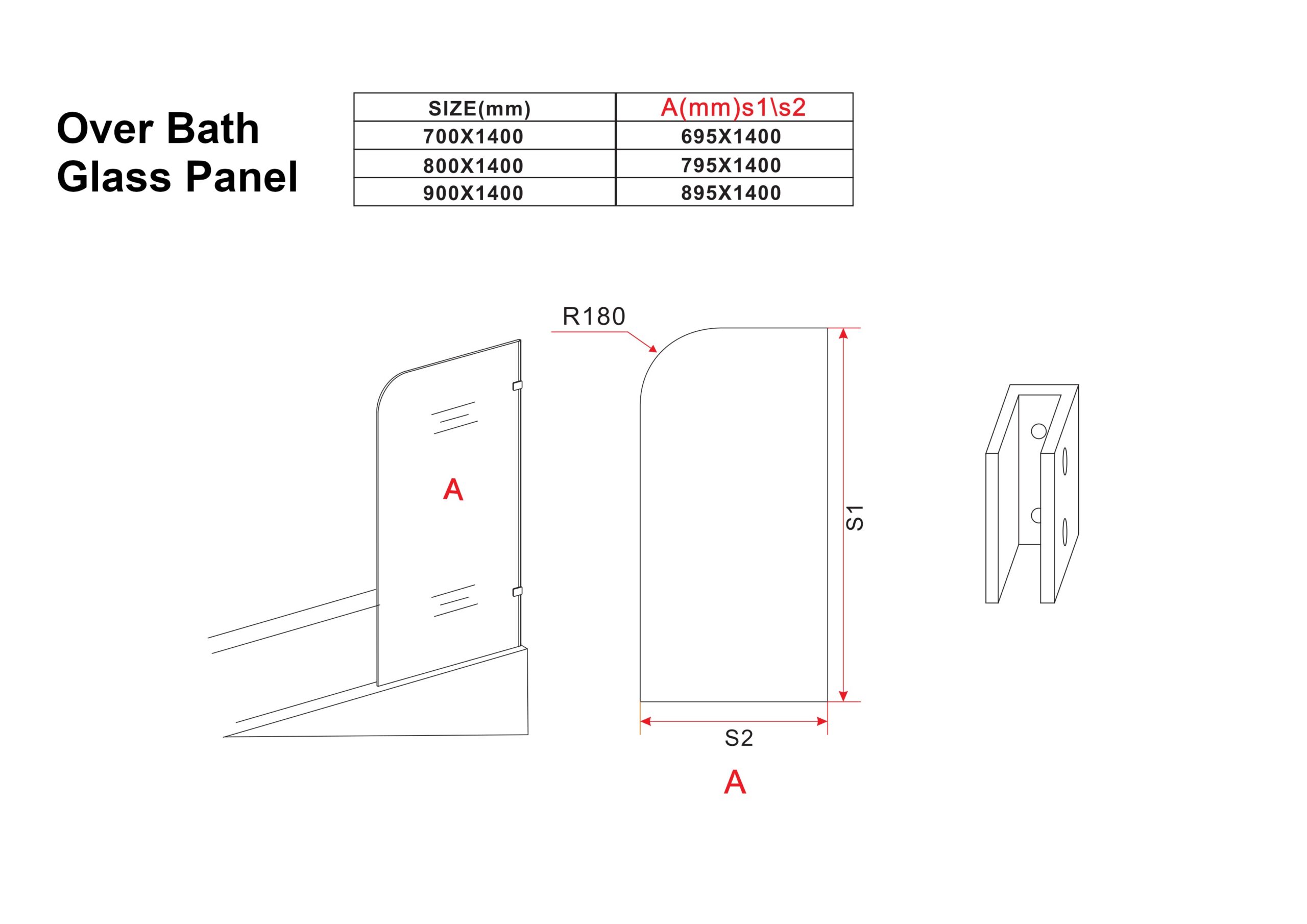 Over Bath Glass Panel - Image 3
