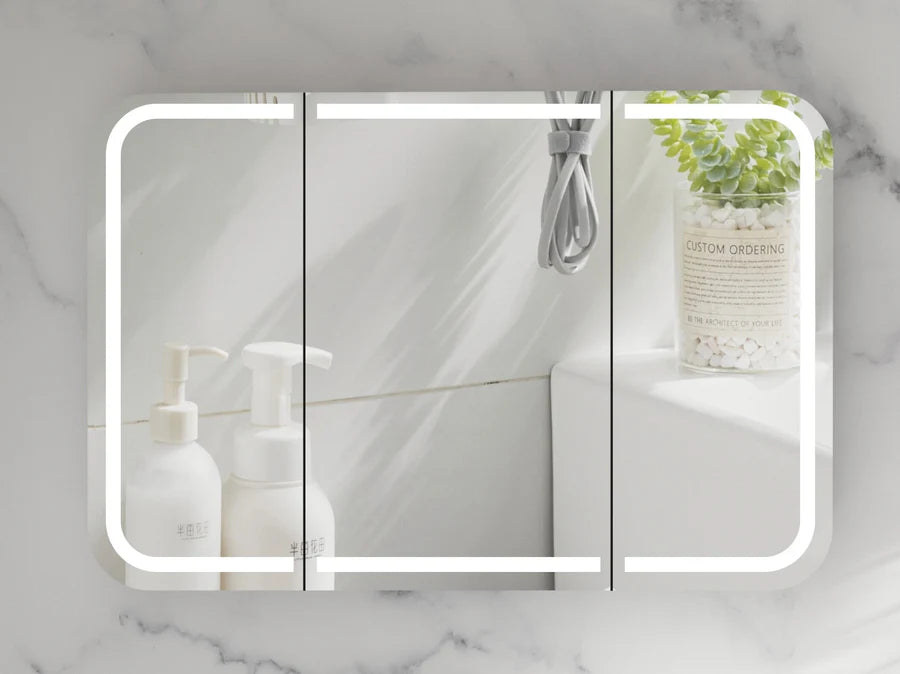 CARYSIL Grand LED Shaving Cabinet — 1200×800mm (Matte White) - Image 2