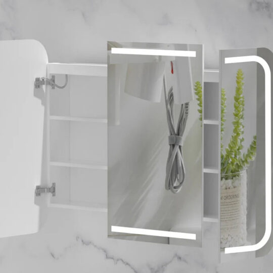 CARYSIL Grand LED Shaving Cabinet — 1200×800mm (Matte White)