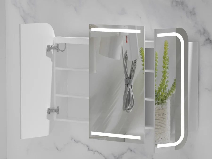 CARYSIL Grand LED Shaving Cabinet — 1200×800mm (Matte White)