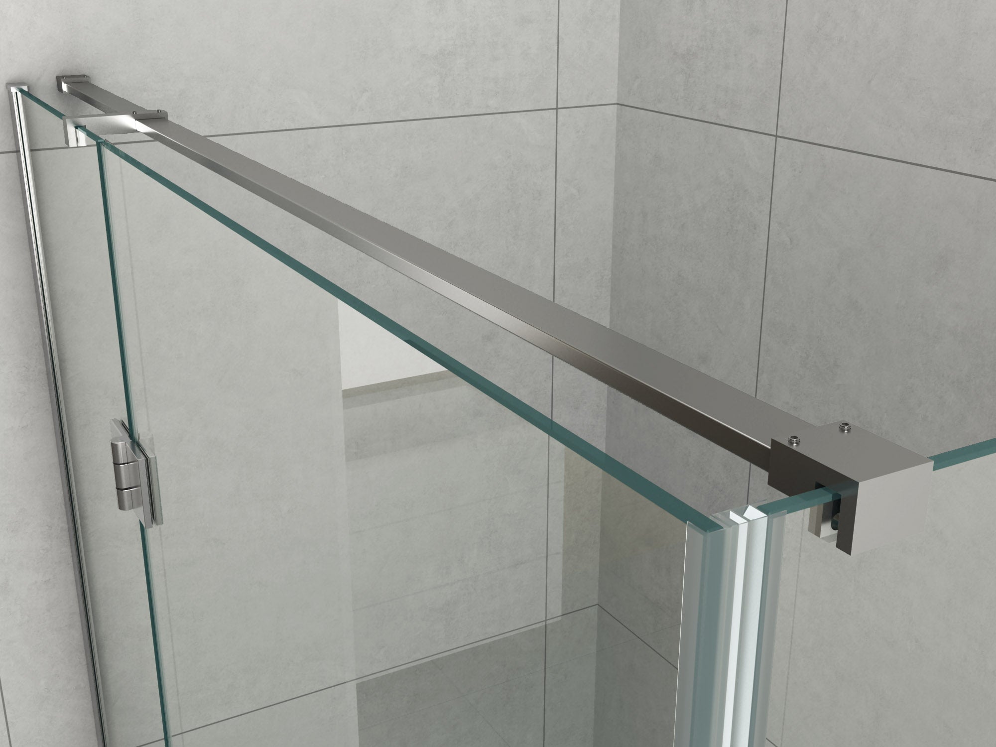 Frameless Pivot Corner Shower Screen - Image 2