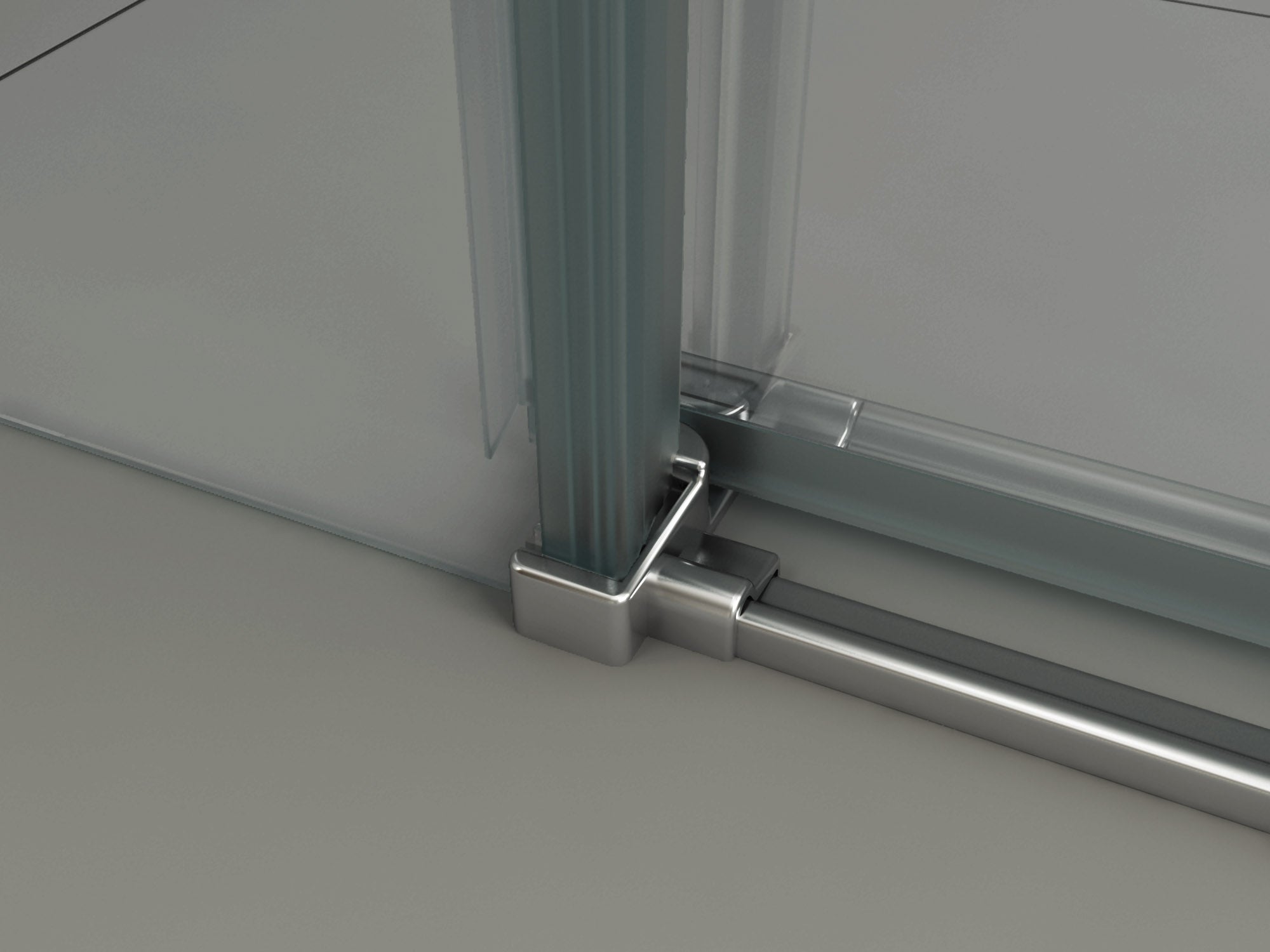 Frameless Sliding Corner Shower Screen - Image 3