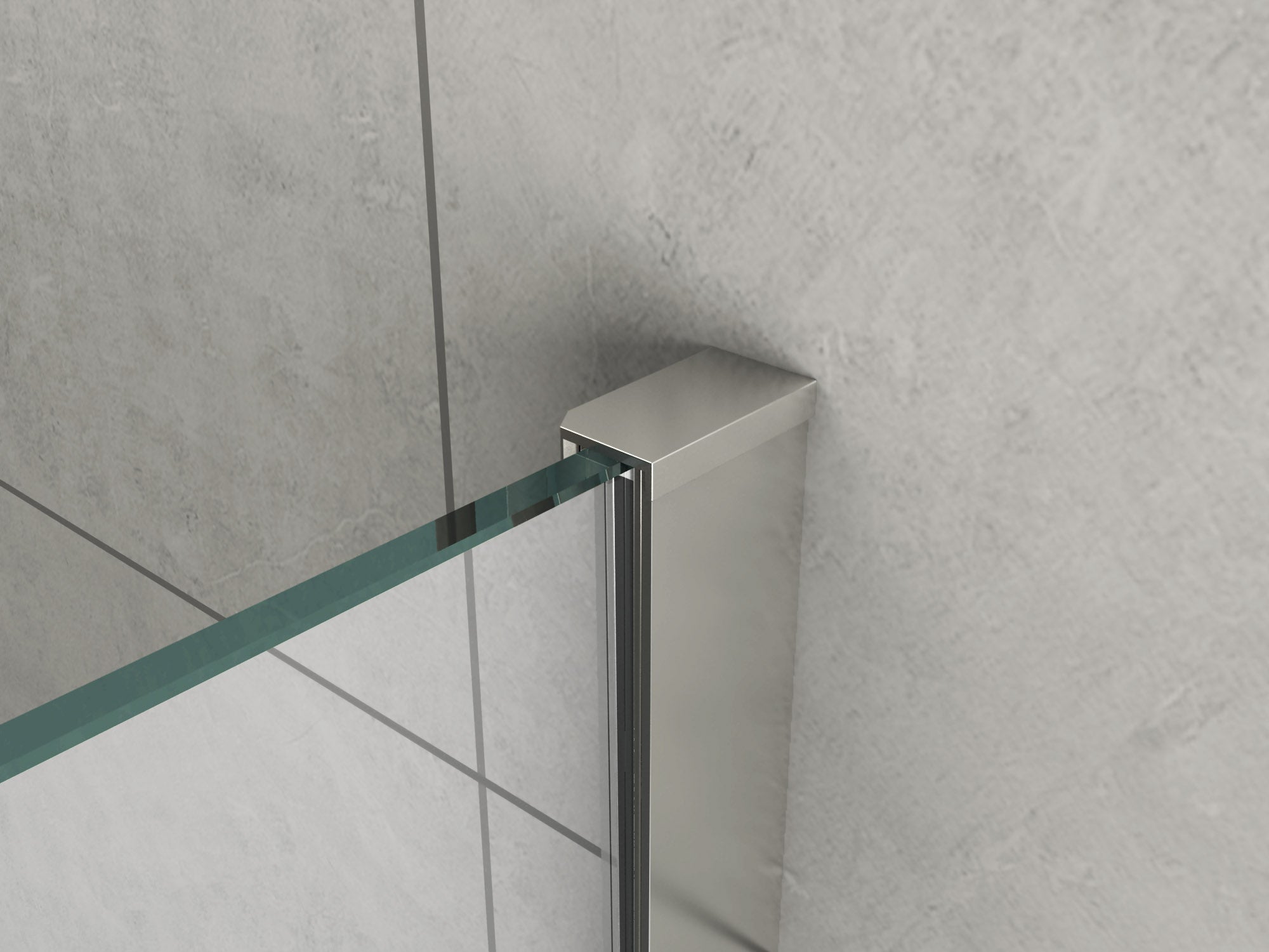 Frameless Sliding Corner Shower Screen - Image 4