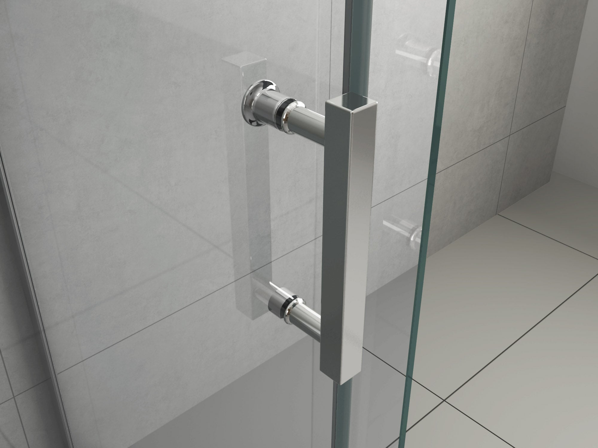 Frameless Sliding Corner Shower Screen - Image 5
