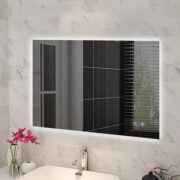 1200*800mmSharp Edge 3 Color Lighting Backlit LED Mirror Touch Sensor Switch Defogger Pad Wall Mounted