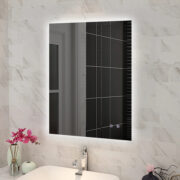 600x750mm Rectangle 3 Color Lighting LED Mirror Touch Sensor Switch Defogger Pad Wall Mounted Vertical or Horizontal