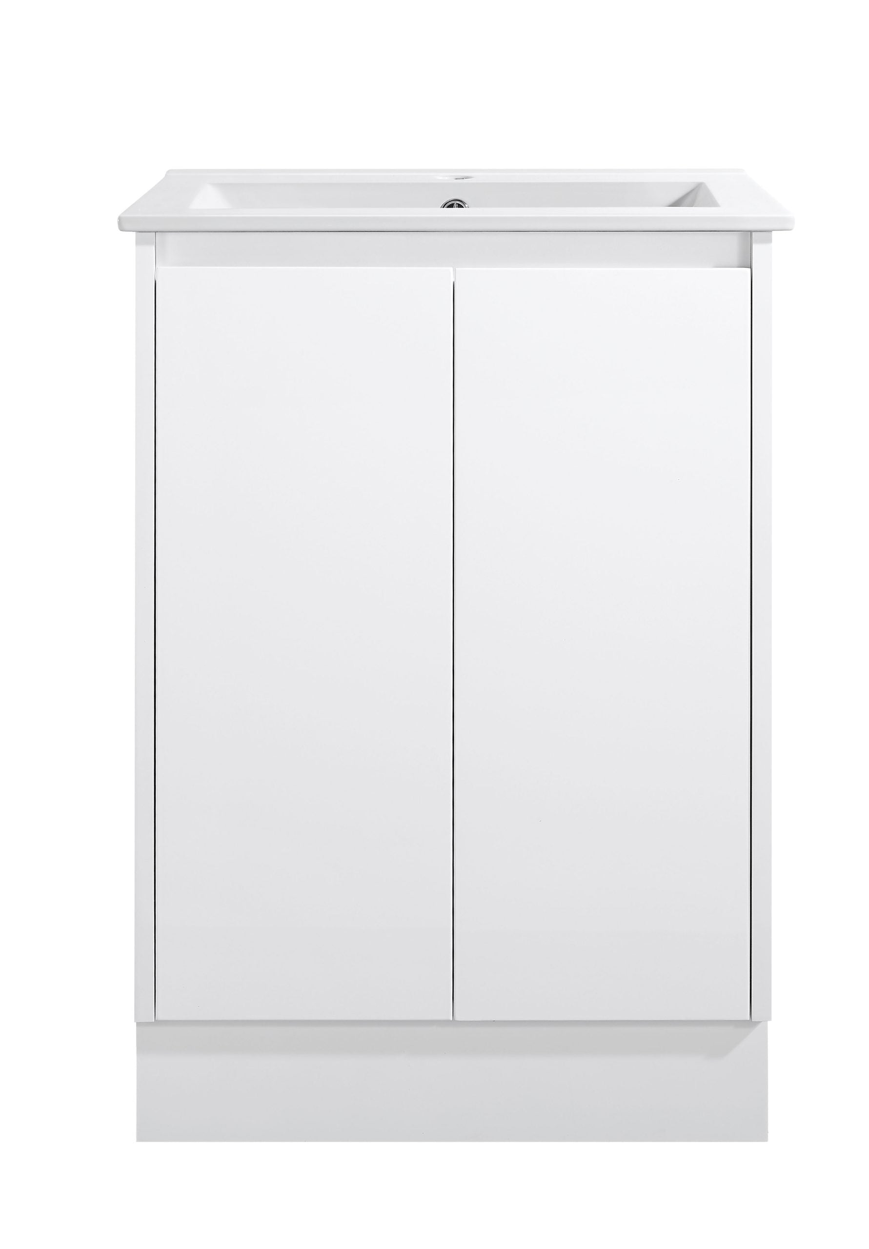 Floor Standing Minimalist Two Pack Vanity with Ceramic Top - Image 15