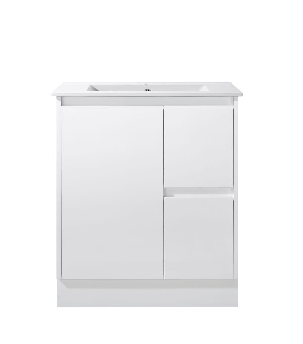 Floor Standing Minimalist Two Pack Vanity with Ceramic Top - Image 16