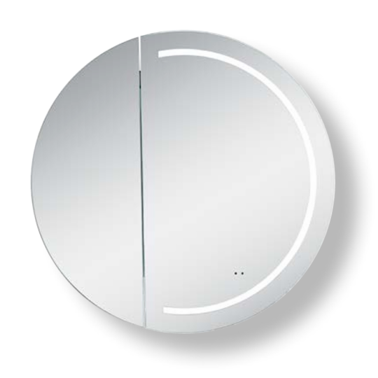Luana interiors - LED PEARL ROUND SHAVING CABINET