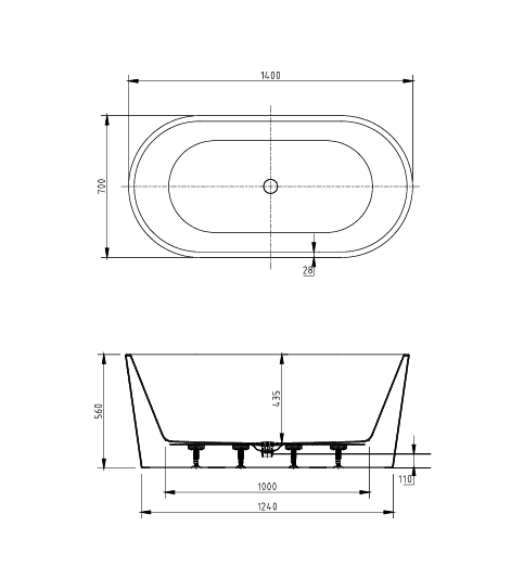 Prato Freestanding Bathtub - Image 6