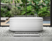 Freestanding Bath       Eterno Collection — Matte White 1800mm