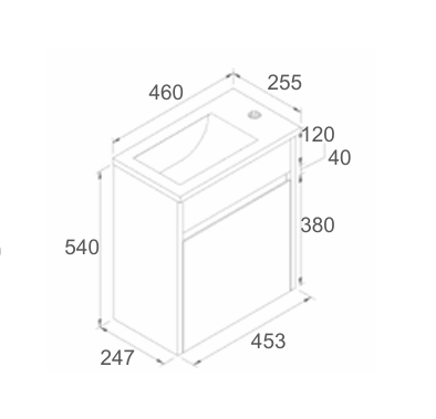 Blair 450mm Vanity – Floor Mounted or Wall Hung - Image 4