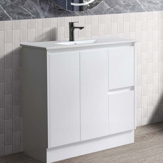 Sierra Collection – Floor Standing Vanity With Ceramic Slimline Top