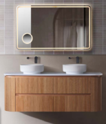 Bristol Collection - Fluted, Curved Wall Hung Vanity