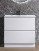 CORE Vanity – Gloss White Vanity & Ceramic Top