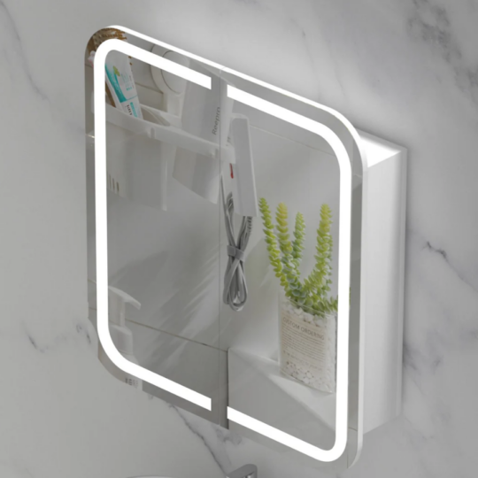 Carysil Grand LED Shaving Cabinet — 750×800mm (Matte White)
