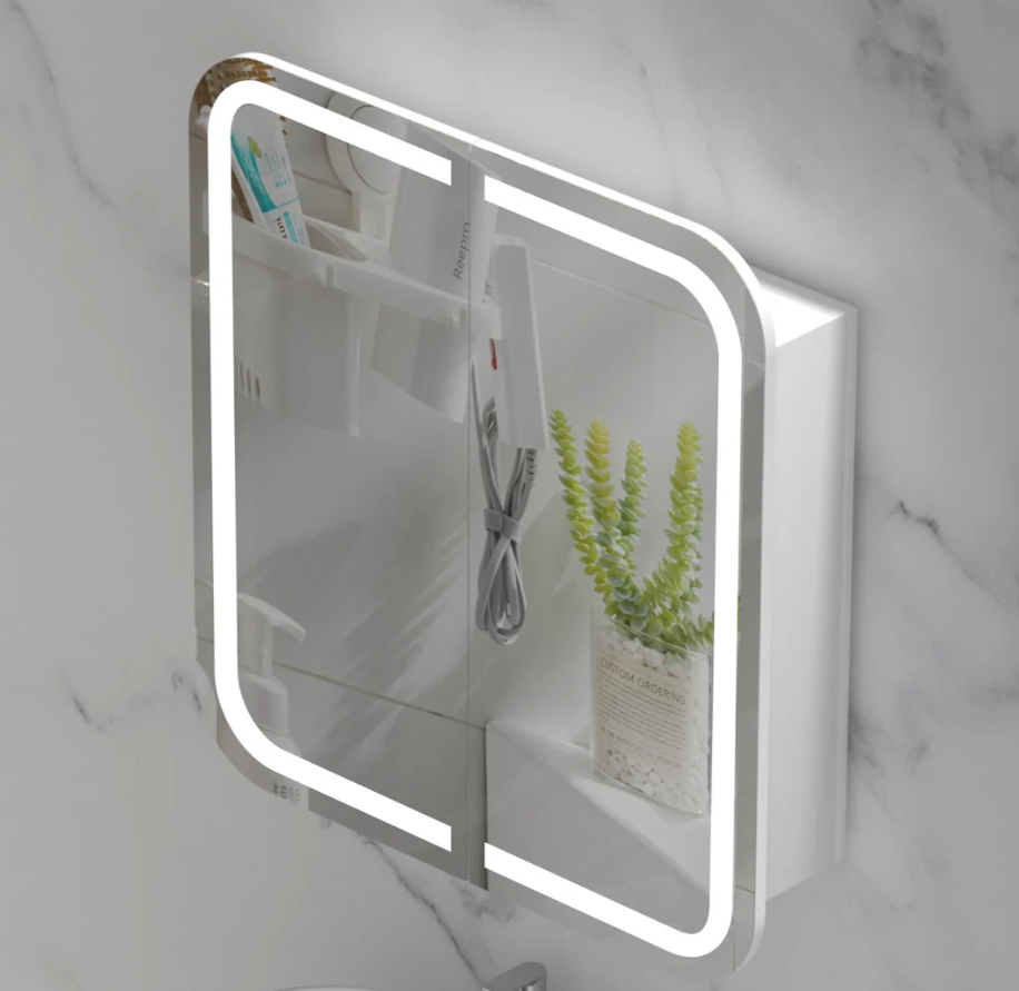 Carysil Grand LED Shaving Cabinet — 750×800mm (Matte White)