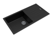 1000 × 500 × 200 mm Granite Stone Kitchen Sink with Drainboard — Top/Undermount