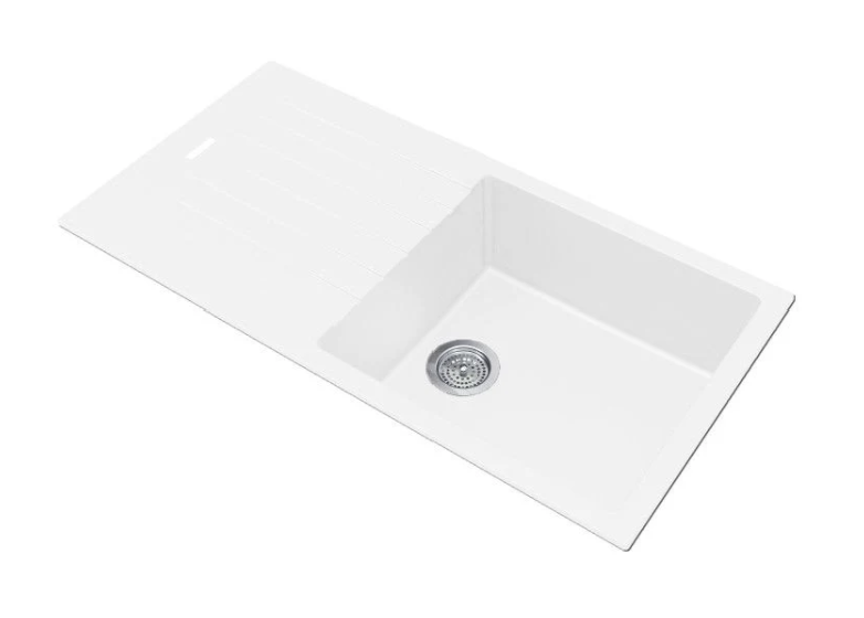 1000 × 500 × 200 mm Granite Stone Kitchen Sink with Drainboard — Top/Undermount - Image 2