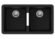 Carysil 824 × 481 × 241 mm Granite Double Bowl Undermount Sink