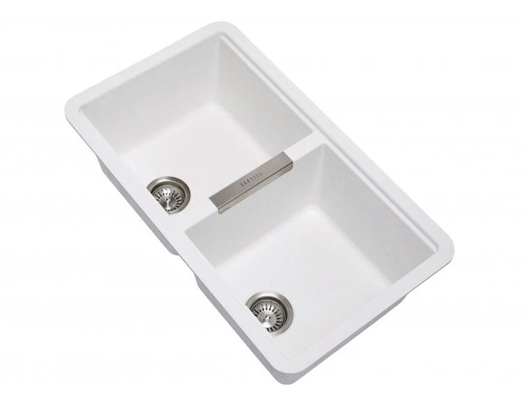 Carysil 824 × 481 × 241 mm Granite Double Bowl Undermount Sink - Image 2
