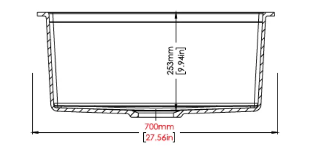 Carysil Harmony Single Bowl Granite Kitchen Sink 610×457×253mm - Image 4