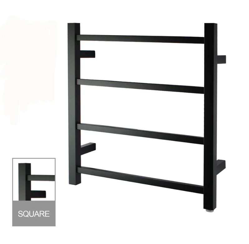 Square 4-Bar Electric Heated Towel Rail - Image 4