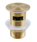 32/40mm Solid Brass Basin Pop Up Waste with Overflow