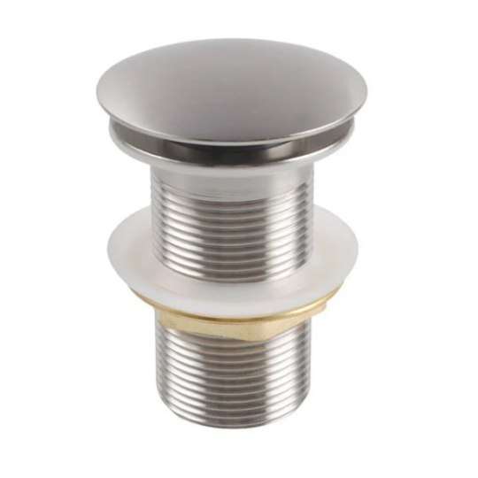 32/40mm Mushroom Top Solid Brass Basin Pop Up Waste with No Overflow