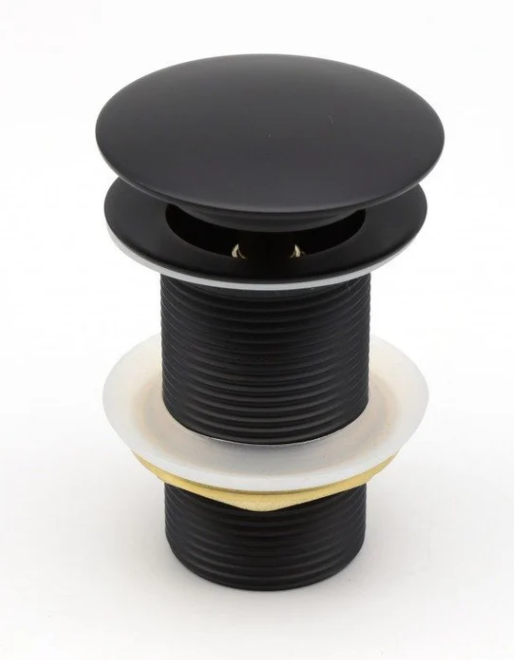 32/40mm Mushroom Top Solid Brass Basin Pop Up Waste with No Overflow - Image 4