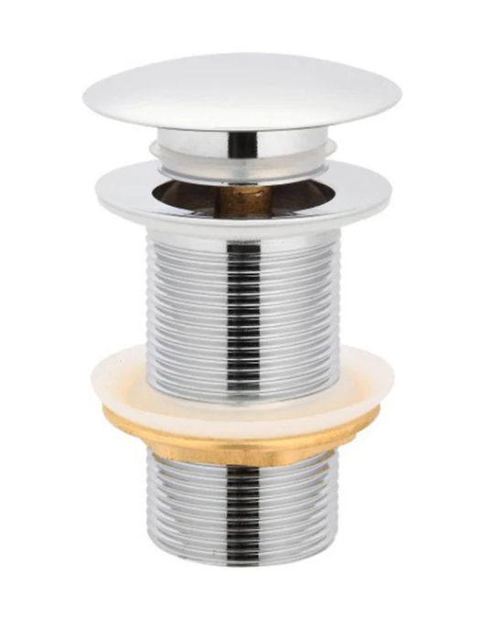 32/40mm Mushroom Top Solid Brass Basin Pop Up Waste with No Overflow - Image 7
