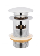 32/40mm Mushroom Top Solid Brass Basin Pop Up Waste with Overflow