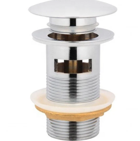 32/40mm Mushroom Top Solid Brass Basin Pop Up Waste with Overflow