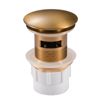 32/40mm Mushroom Top Solid Brass Basin Pop Up Waste with Overflow - Image 4