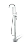 Freestanding Bath Mixer With Handheld Shower (ROUND)