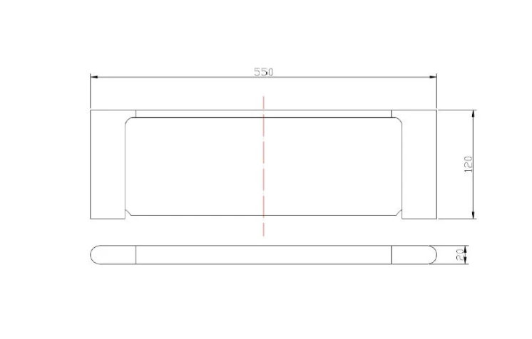 Premium 550mm Tempered Glass Shower Shelf – Wall Mounted Storage - Image 5