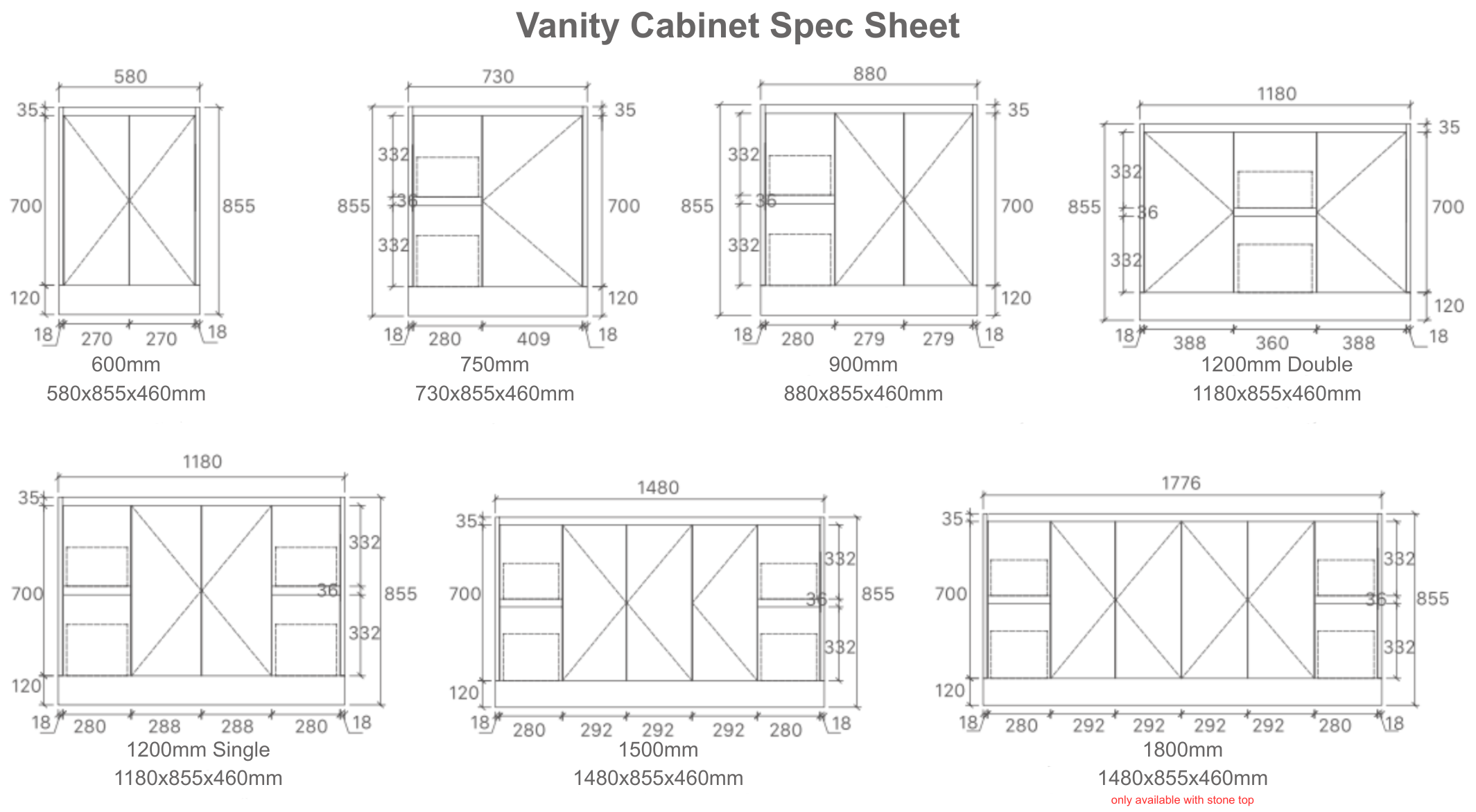 Floor Standing Minimalist Two Pack Vanity with Ceramic Top - Image 14