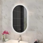 Oval Shape Backlit LED Mirror 900x(600 or 450)mm