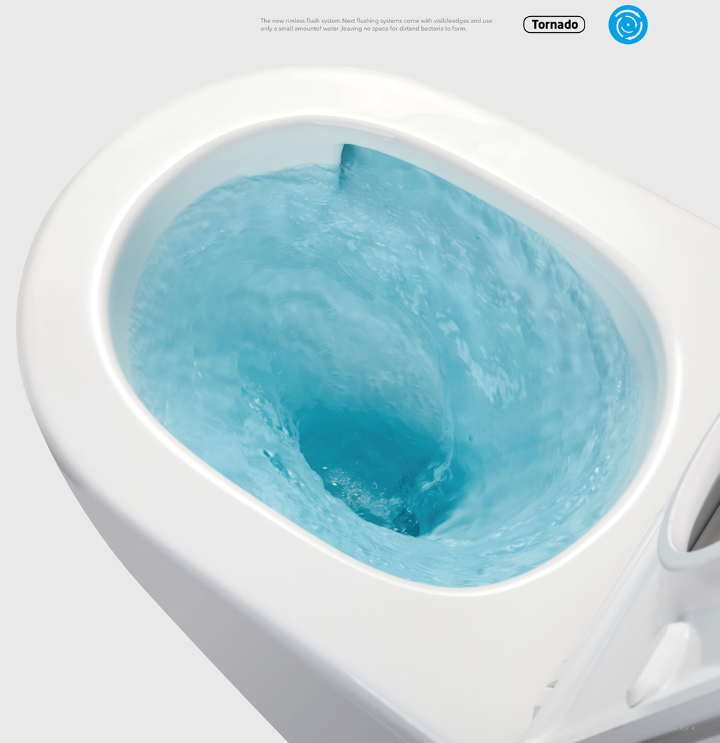 Rimless Tornado Toilet — Powerful Clean, Modern Design & WELS 4★ Water Saving - Image 5