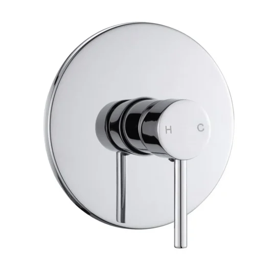 Luana Interiors -Round Bath Shower Mixer in 3 Selectable Colors-Polished Chrome