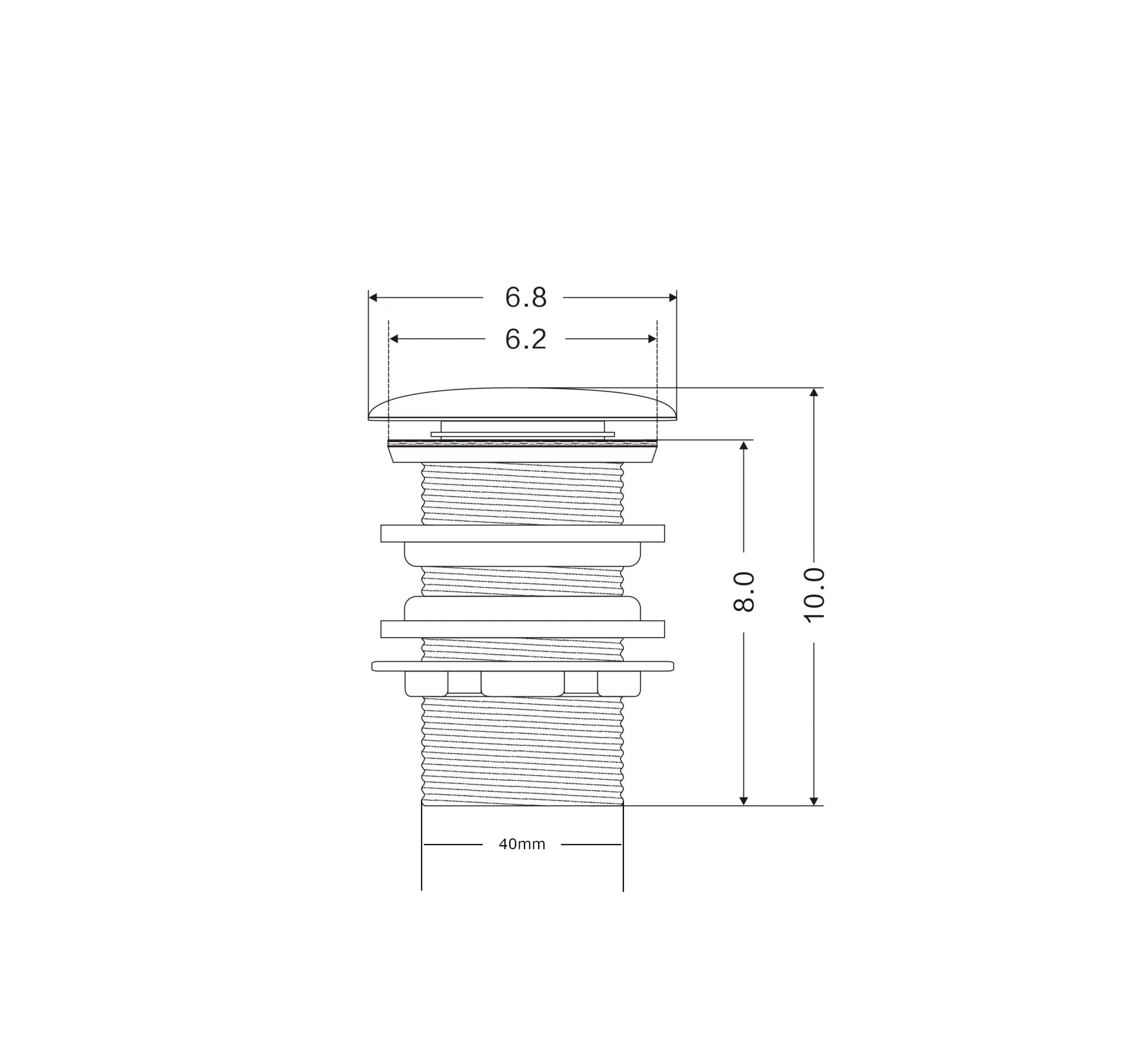 Pop-Up Plug & Waste with over flow option - Image 7