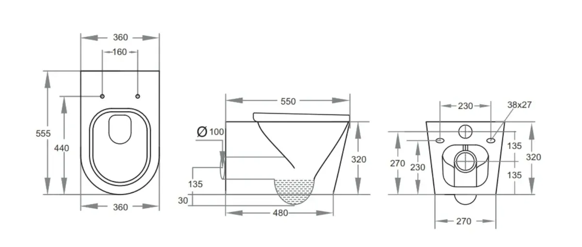 Wall Hung Toilet with Geberit Cistern - Image 3