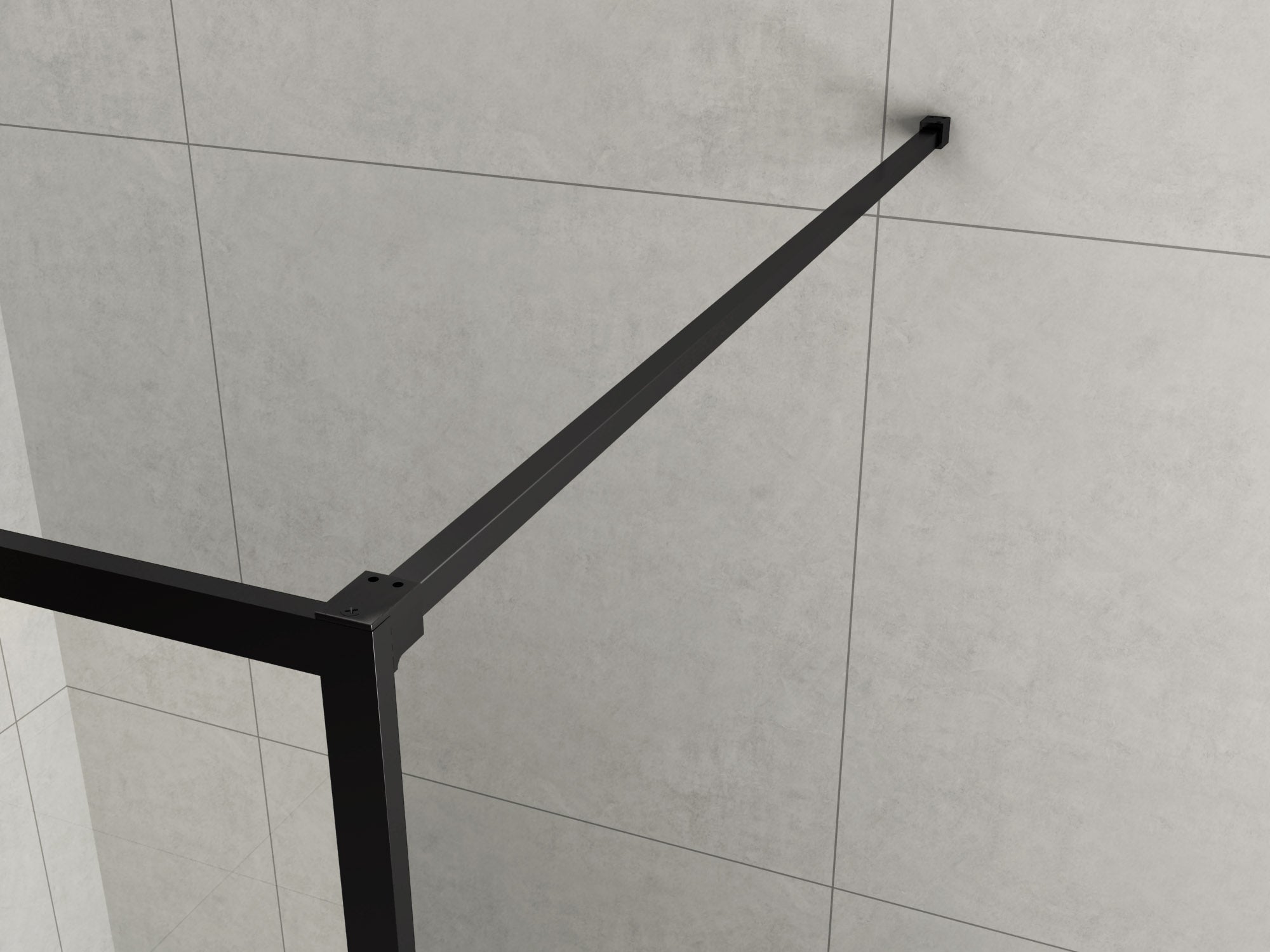 Walk In Shower Panel - Framed Matte Black - Image 3