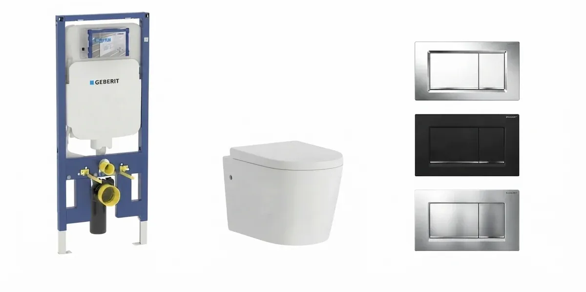 Wall Hung Toilet with Geberit Cistern - Image 2