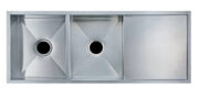 Hand‑Made Double Bowl Kitchen Sink – 1160 × 460 × 230 mm