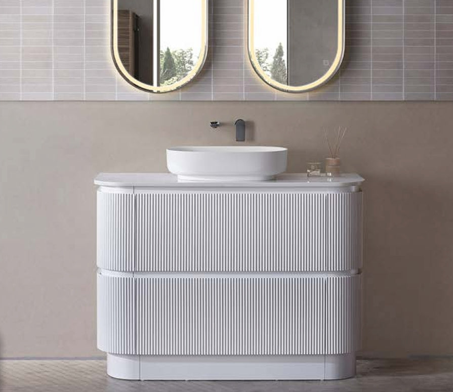 Hudson Collection — Floor Standing Vanity with Flat Stone Top - Image 2
