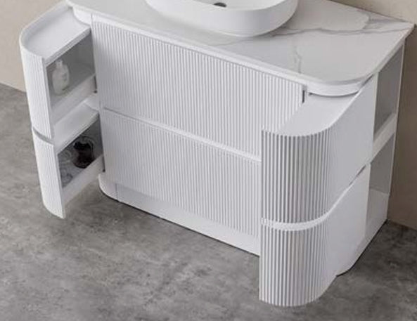 Hudson Collection — Floor Standing Vanity with Flat Stone Top - Image 3