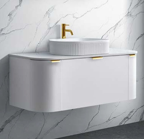 Plateau Collection — Wall Hung Vanity with Flat Stone Top - Image 4